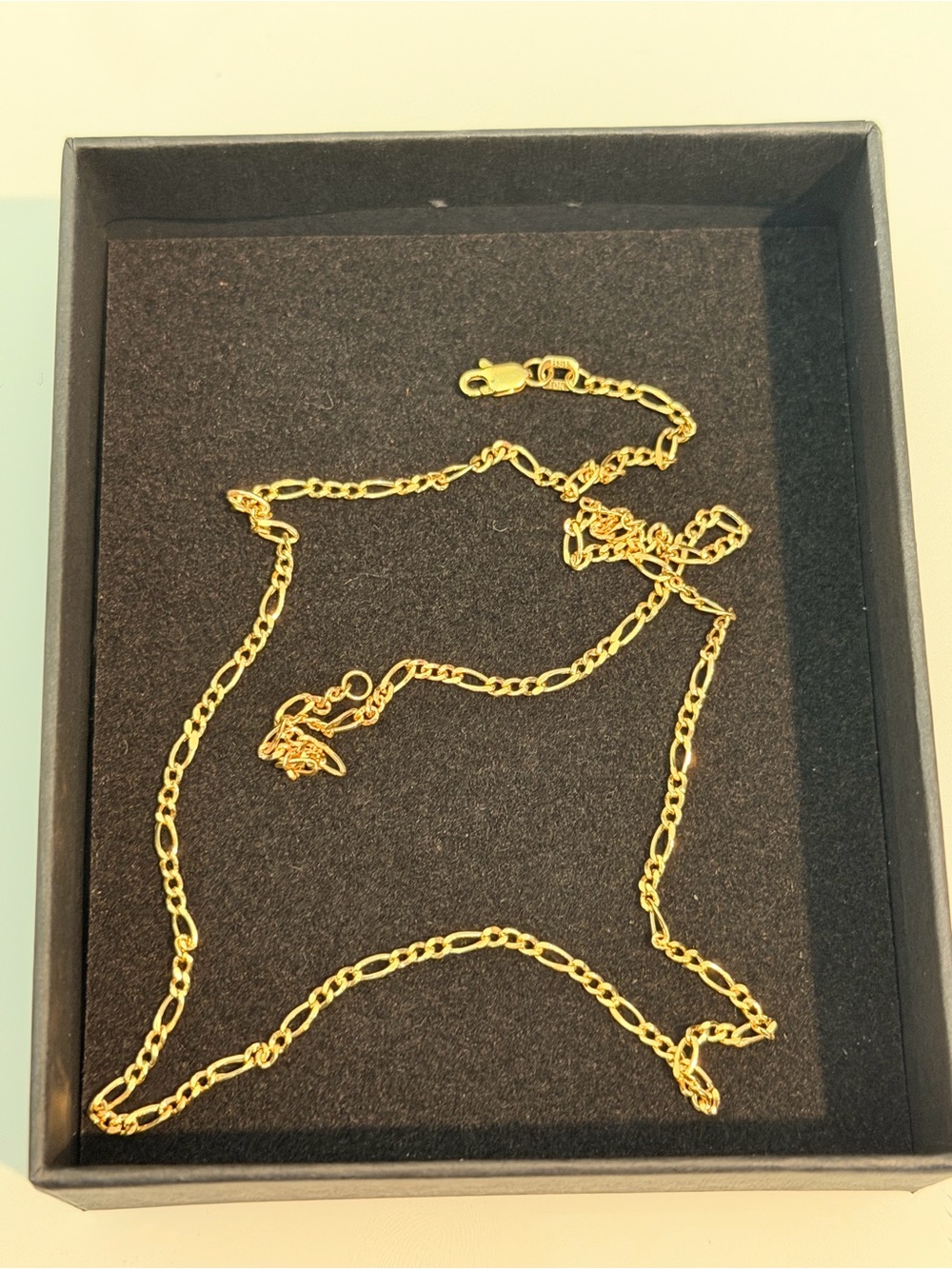 10k Solid Gold Figaro chain 2mm, 18 inches